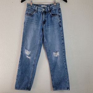 Pacsun low rise straight jeans size 24 pants distressed denim